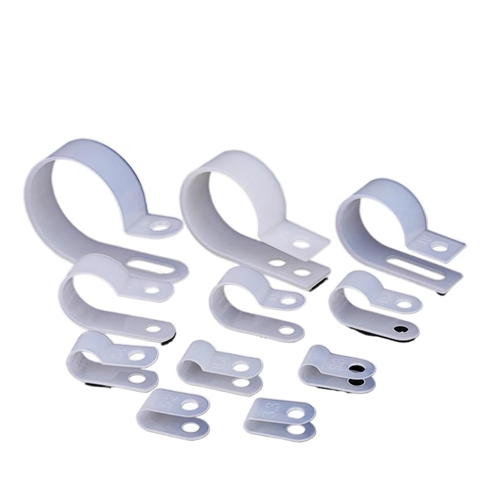 abrazadera de cable Clip de fijación de cables Clip de cable tipo R Tarjeta de cable tipo U Hebilla de cable UC Gestión de cables de pared Botón de fijación de enrutamiento de cableado(R Type 16 (50Pc