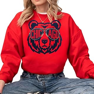 Handmade Vintage Chicago Football Fan Graphic Pullover Sweatshirt