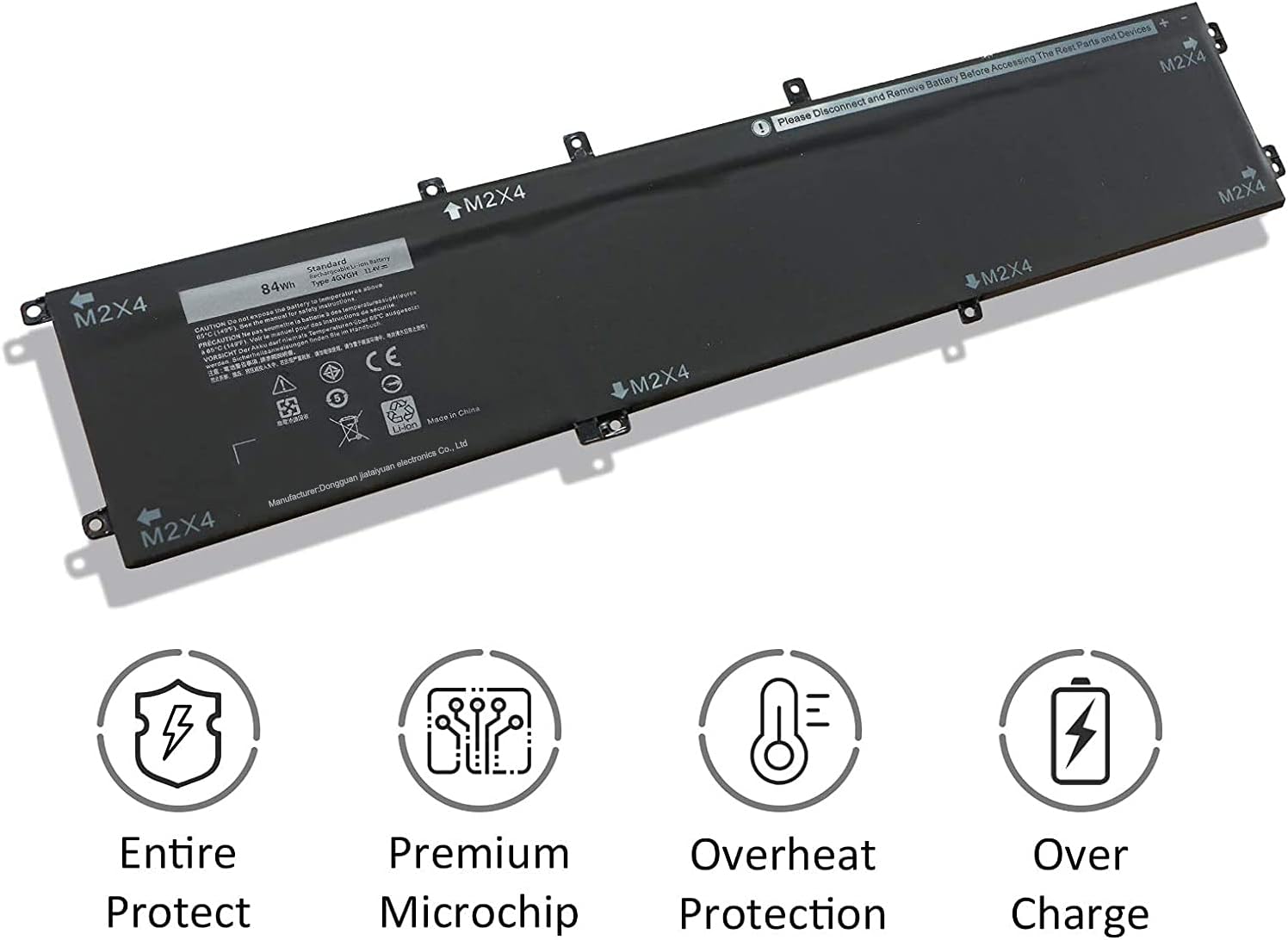 4GVGH 1P6KD T453X 0T453 062MJV M7R96 451-BBUX Laptop Battery Replacement for Dell XPS 15 9550 P56F P56F001 Dell Precision 5510 Mobile Workstation Series(11.4V 84Wh)