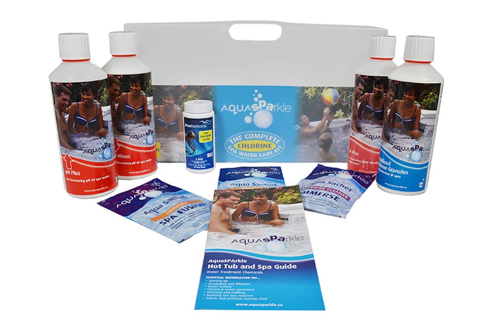 AQUASPARKLE Complete Comprehensive Hot Tub Spa Water Care Kit Bromine
