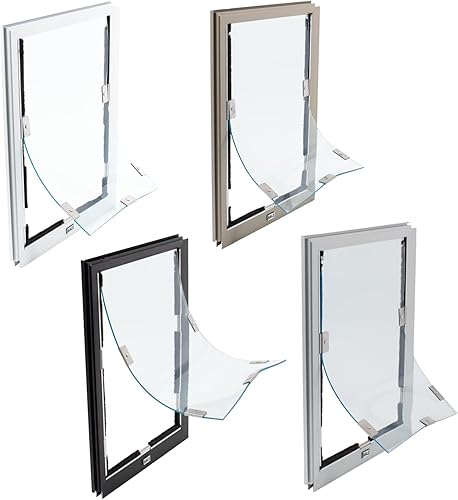 Miniatura 6 de Puertas de pantalla para gatos y perros Solapa única Puertas de pantalla de marco de 12 pulgada solamente Requiere instalación especializada