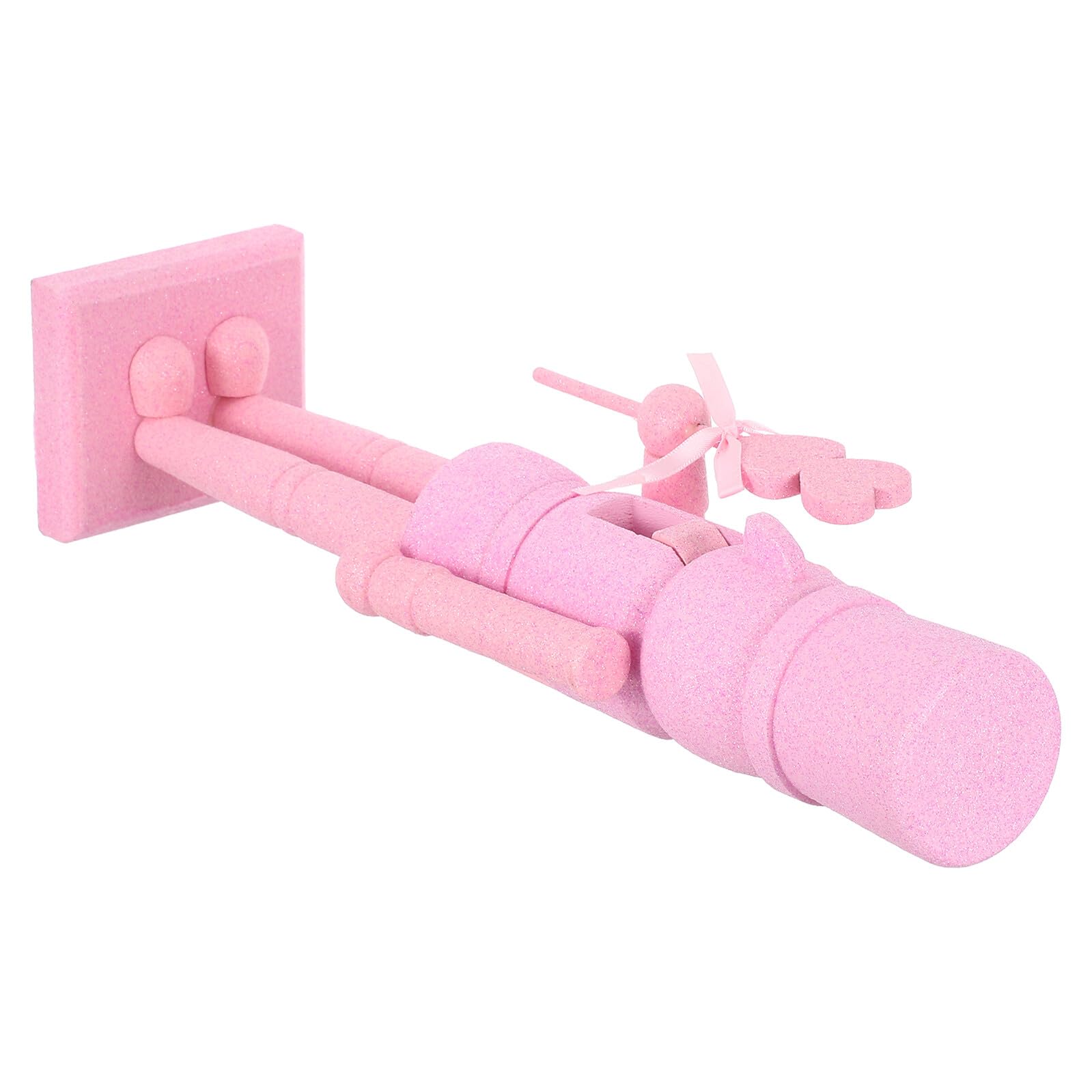 Toyvian Valentinstag Nussknacker Figur 36cm Holz mit Glitzer Tischdekoration Soldat Weihnachtsdeko Bruchsicher