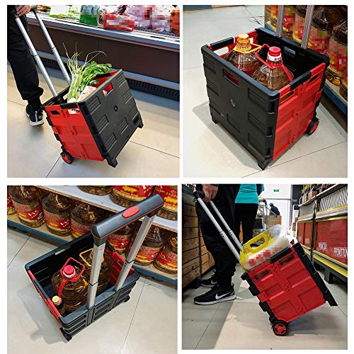 Carrello pieghevole per bagagliaio con coperchio facile da trasportare e organizzare l'auto, perfetto per riporre in modo efficiente il veicolo e risparmiare spazio per tutti i veicoli