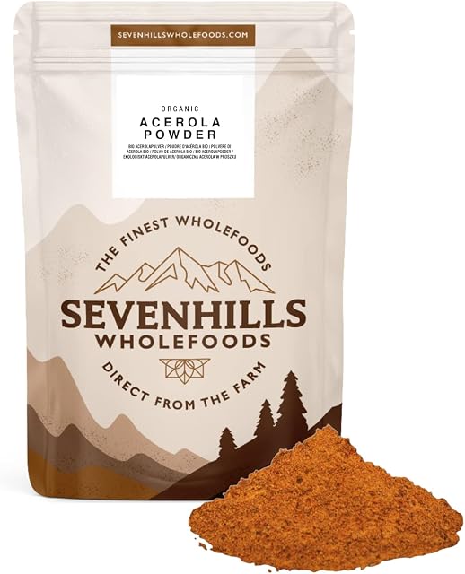Sevenhills Wholefoods Organic Raw Acerola Powder 100g, Natural Vitamin C