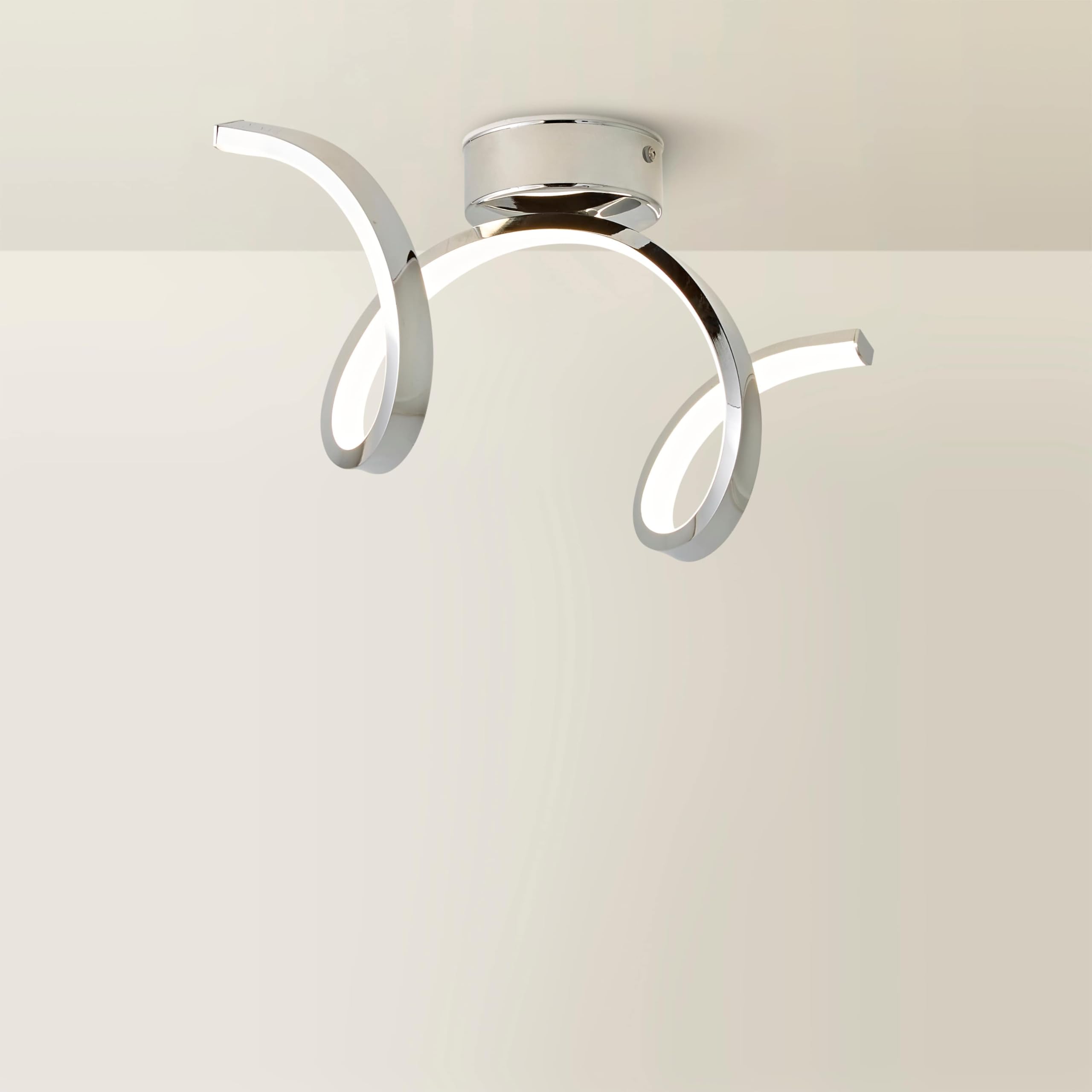 Valuelights Infinity Chrome Single Twist Integrated Led Ceiling Light