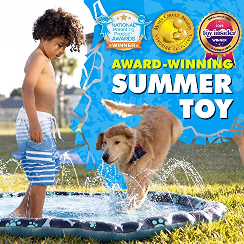 Image of SplashEZ Non Slip Splash Pad for Kids & Dogs, 69'' Extra Large Splash Pad Sprinkler for Kids, Dog Water Summer Toys - Great Outdoor Toys for Toddlers 1-3 & Children Ages 4-8, Baby Pool for Backyard