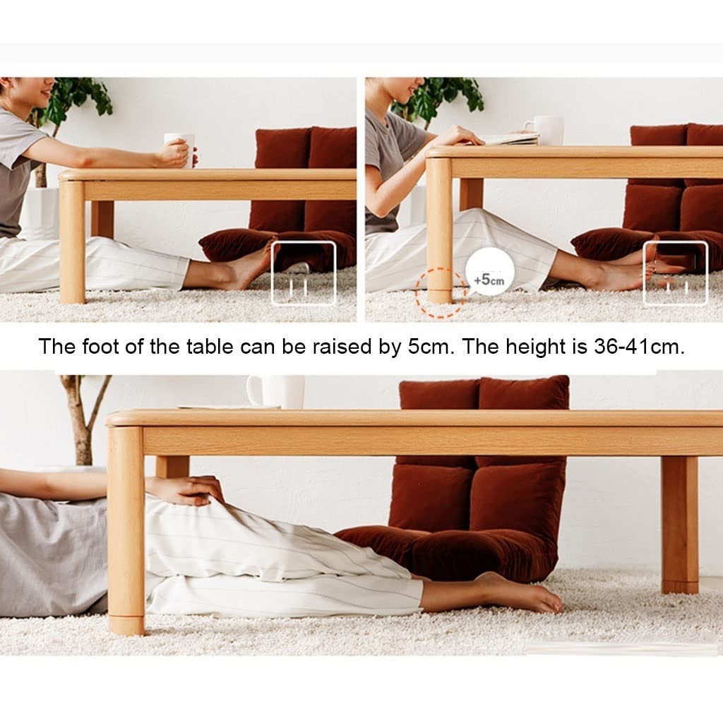 Kotatsu Tavolo riscaldante Tavolo Kotatsu in Quattro Pezzi Tavolo Kotatsu Invernale per Il Tempo Libero Riscaldamento Pigro Tavolo Basso Trapunta caffè Scuro Regalo Caldo per la Famiglia (Co