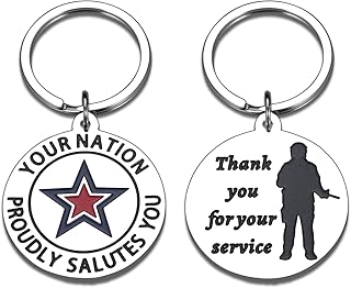 Delujouberst Veterans Day Keychain Gifts Bulk - Thank You for Your Service Military Retirement Appreciation Gift for Men Veterans Day Decorations Veteran Memorial