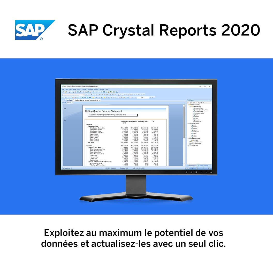 SAP Crystal Reports 2020 Reporting software | Standard | PC | Code d'activation PC - envoi par email