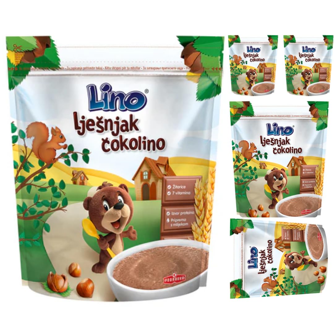 Lino orzech laskowy Cokolino woreczki muesli płatki kukurydziane płatki kukurydziane 500 g x 5 szt