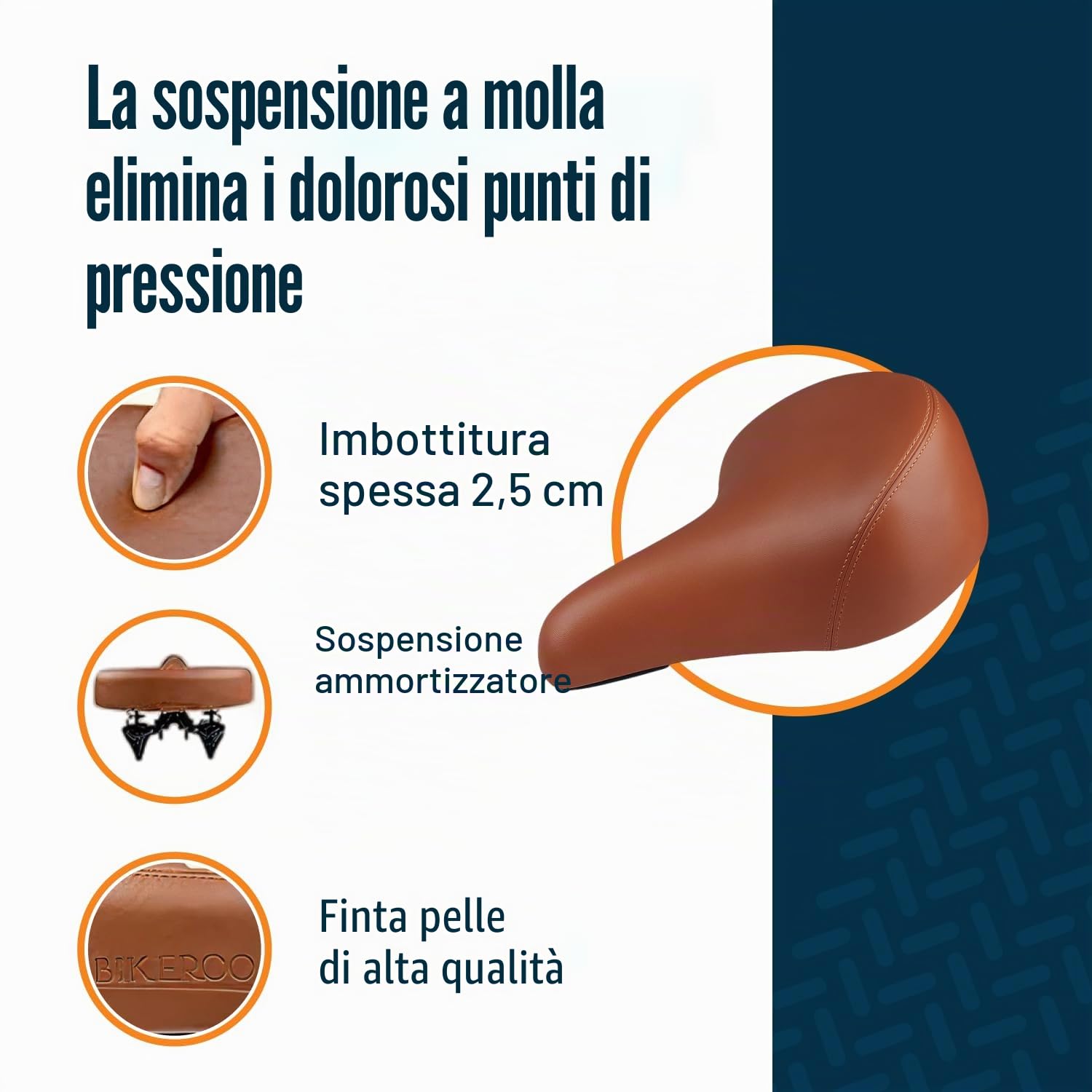 Bikeroo Sellino per bicicletta oversize compatibile con Peloton, cyclette o bici da strada, sella di ricambio con ampio cuscino per uomo e donna