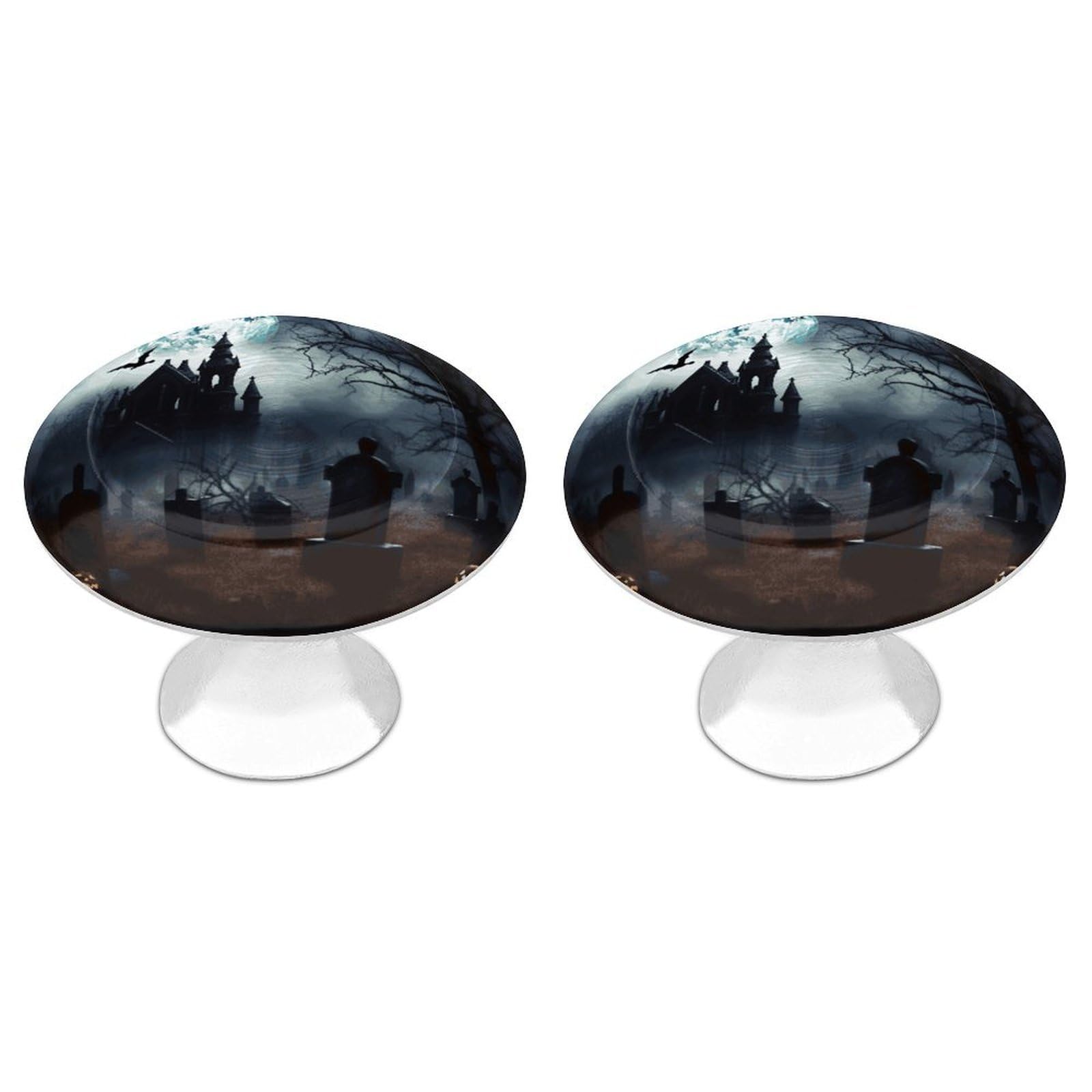 Btcowzrv Style Gothic Happy Halloween 2 Pack Cabinet Knobs Drawer Pulls