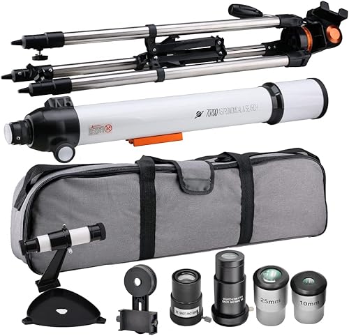 Miniatura 8 de Telescopio de apertura de 2.756 in y longitud focal de 27.559 in - Telescopio refractor de astronomía profesional para principiantes - con soporte