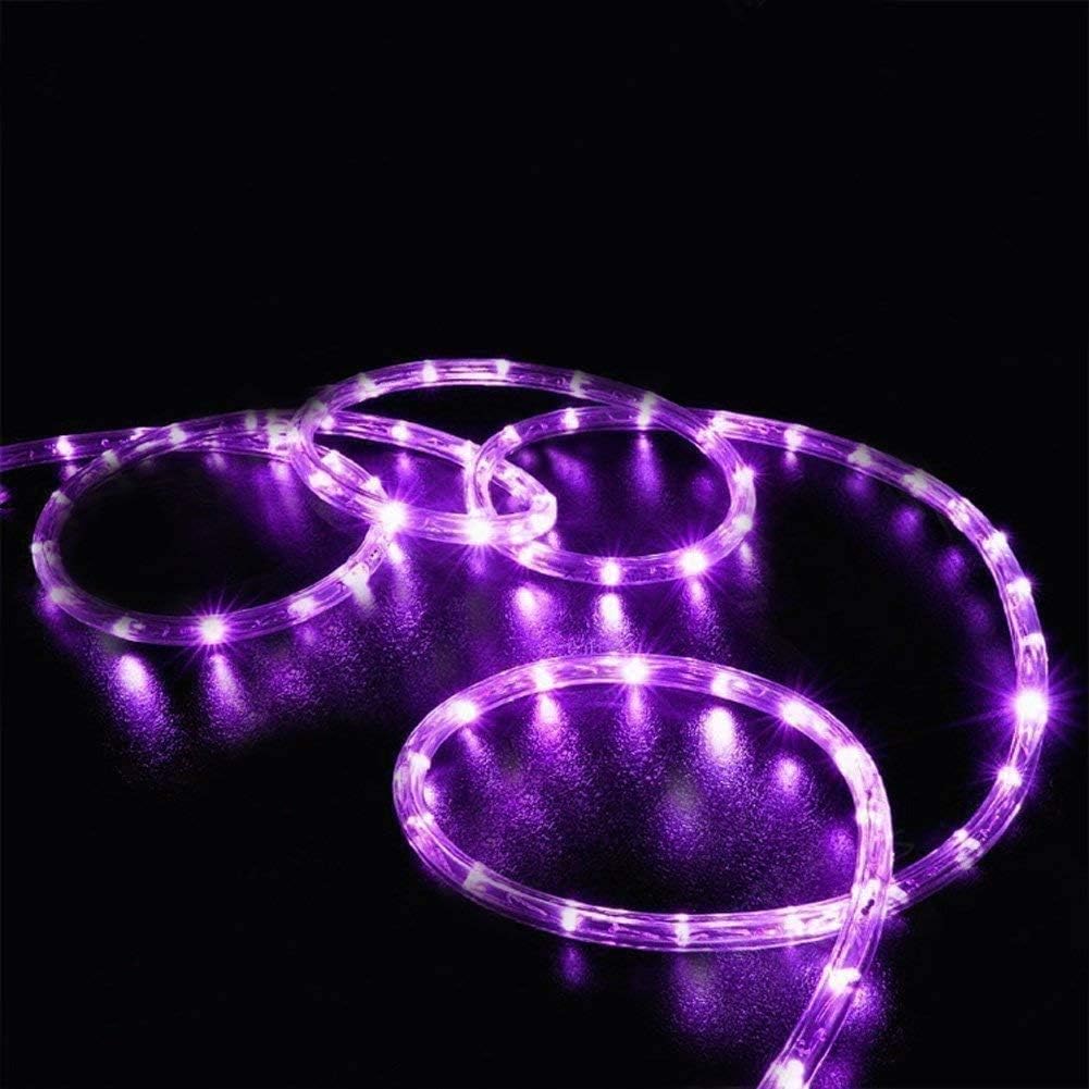 Solar-Lichterkette, 1000 LEDs, 102,5 m, wasserdicht, 8 Modi, Solar-Gartenbeleuchtung für Garten Zaun-, Weg-, Baum-, Hochzeits- und Partydekoration (Lila)