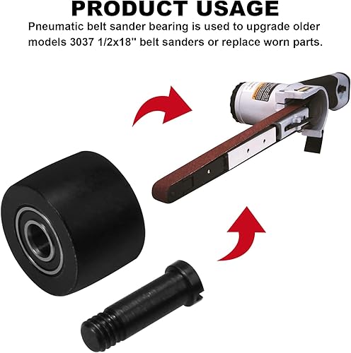 Miniatura 2 de Rodamiento neumático de lijadora de correa 3037PAR 3037 Conjunto de polea se adapta a la herramienta neumática Astro - Acero - Inc 1,2,3,61