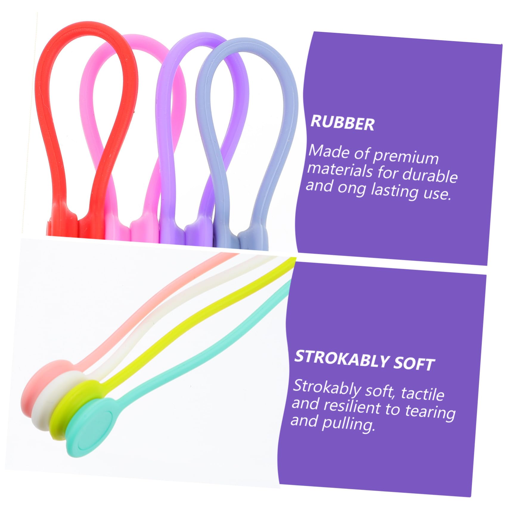 UKCOCO 48 Piezas Abrazadera De Cable Enrollador De Cable Magnético Organizadores De Cables Clips De Marcadores Bridas Magnéticas De Silicona Tapones Para Los Oídos Imán Gel De Sílice