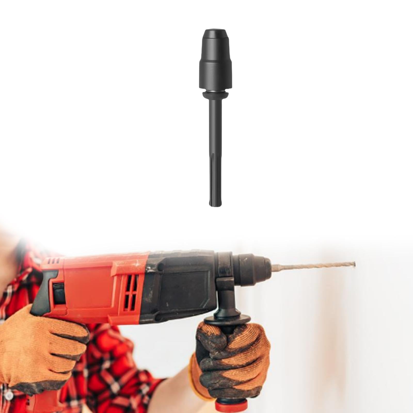 Sharplace Adaptador de mandril SDS a SDS Plus, adaptador de broca, accesorios para herramientas eléctricas portátiles, convertidor de taladro, Negro