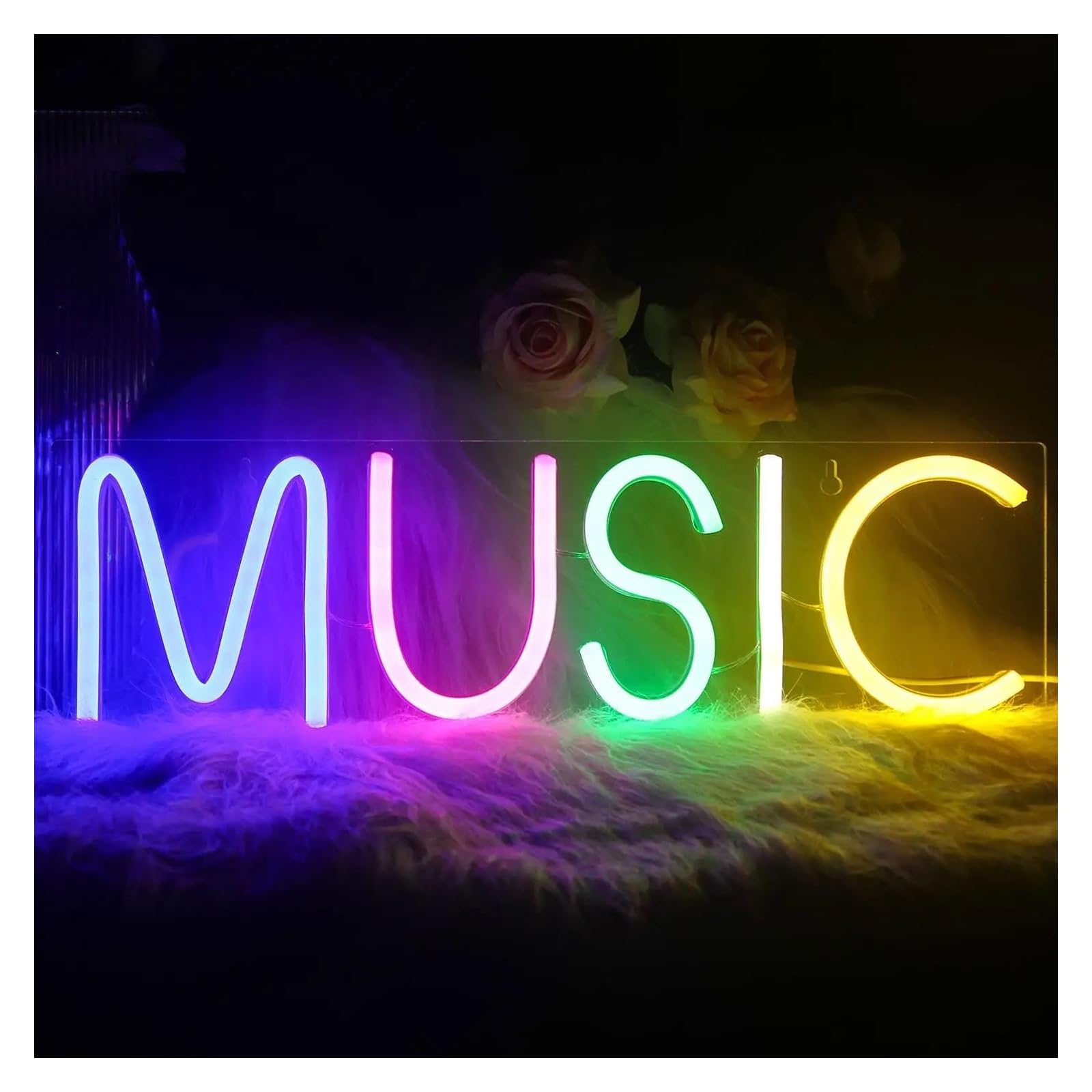 Insegna al Neon LED Musica Insegna Al Neon Personalizzata Led Matrimonio Casa Camera Festa Di Compleanno Bar Negozio Decorazione Decorazione Della Parete