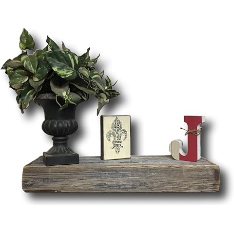 Red River Rustics | Barnwood Floating Shelf Rustic Home Decor | Farmhouse Wall Shelf for Home, Kitchen, or Bathroom