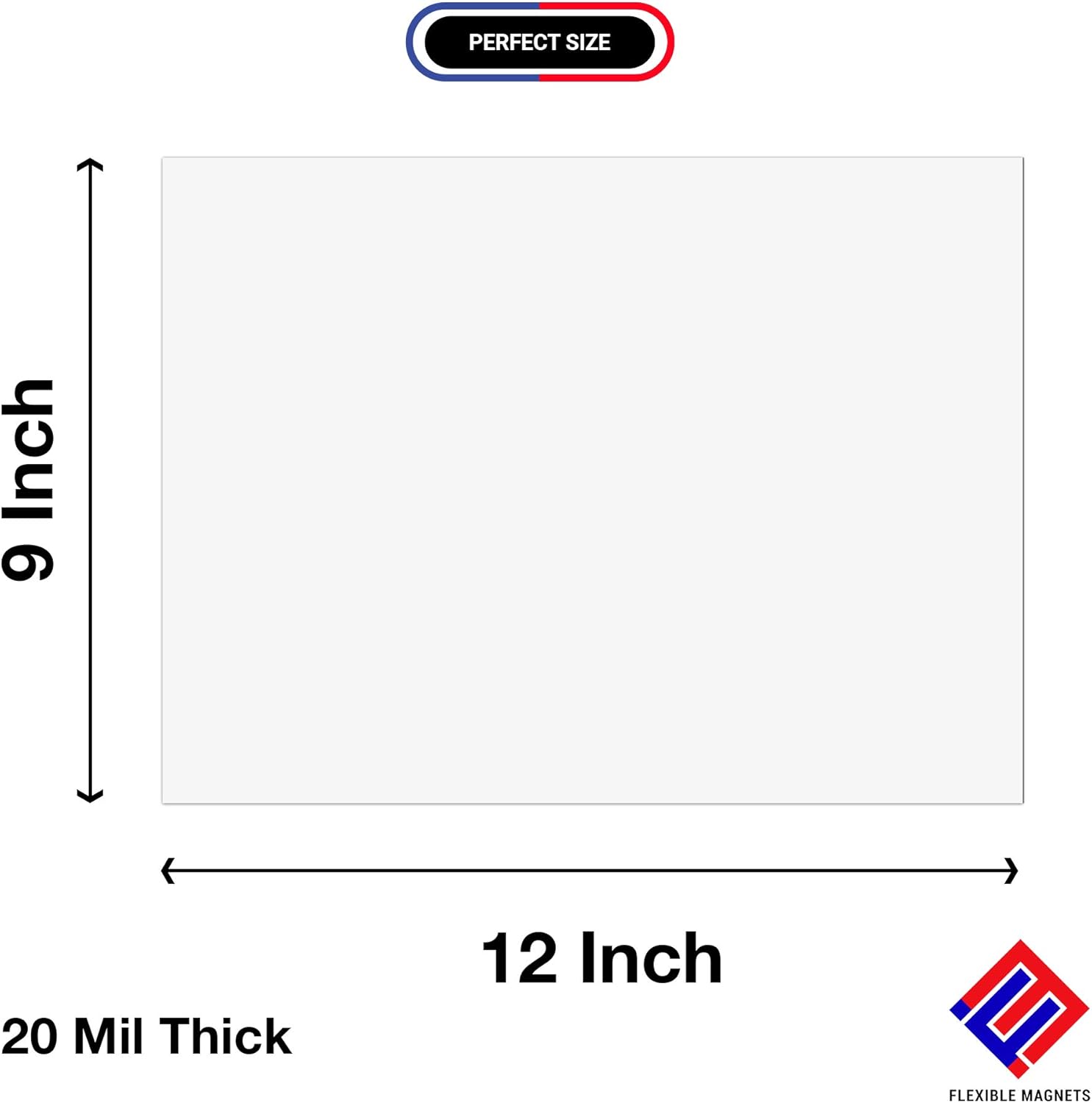 Dry Erase White Magnetic Sheets - 9" X 12" - Magnetic White-Board Write on Wipe Off Sheets - The Best Flexible Dry Erase Sheets ON The Market! (5) : Office Products