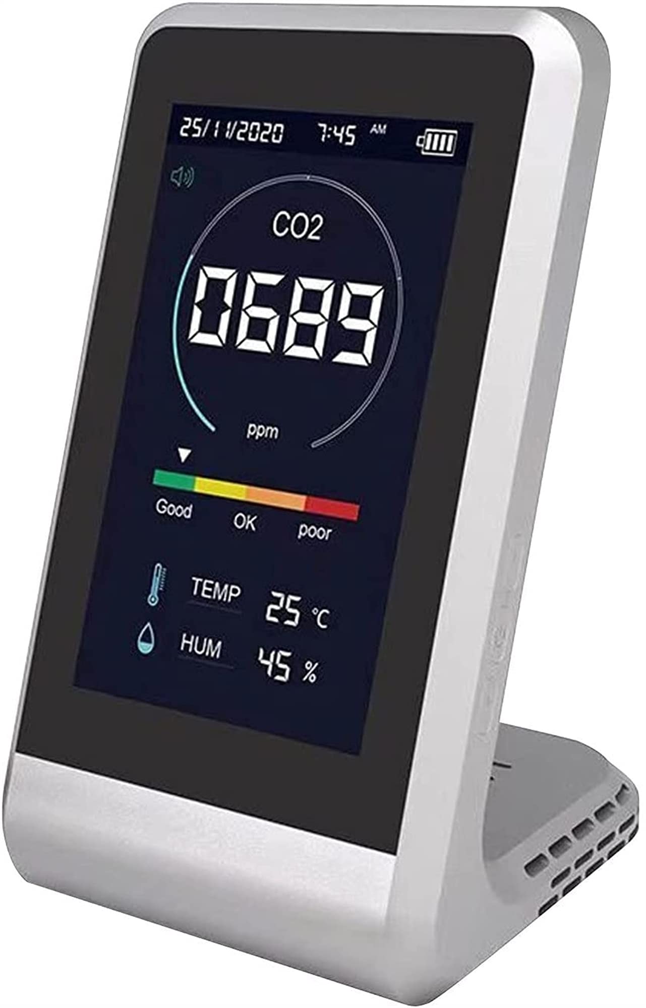 co2センサー気質測定器大気質モニター Amazon.co.jp: 大気質モニター、3-in-1 コンボ CO2 水分計 汚染計