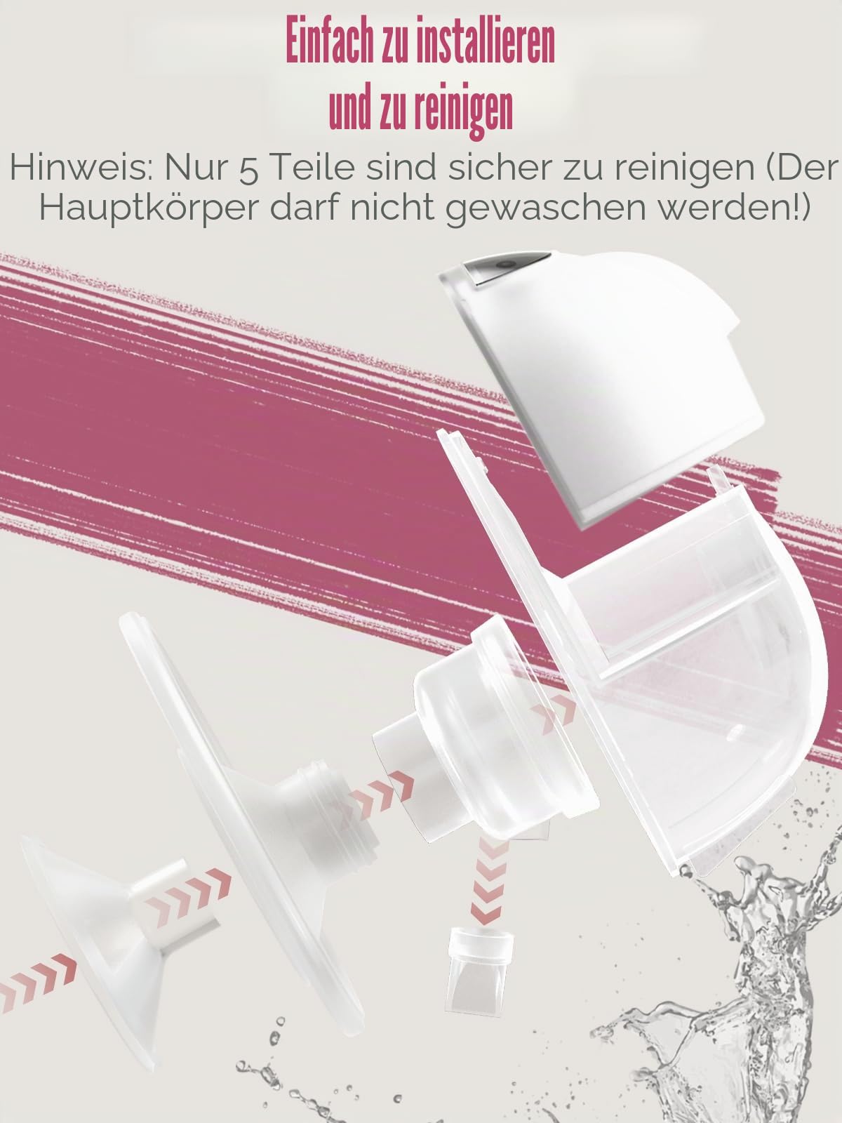 Lulia Elektrische Handsfreie Milchpumpe, 1 Stück
