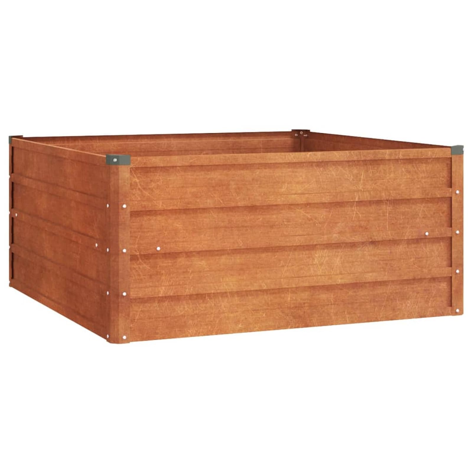 Gecheer Fioriera,Vaso,Letto Rialzato,Fioriera Rialzata,da Giardino,da Balcone,da Patio,in Acciaio,Metallo,Corten,Ruggine,100x100x45 cm,Letto di Coltura Rialzato,Fioriera da Esterno,Rettangolare