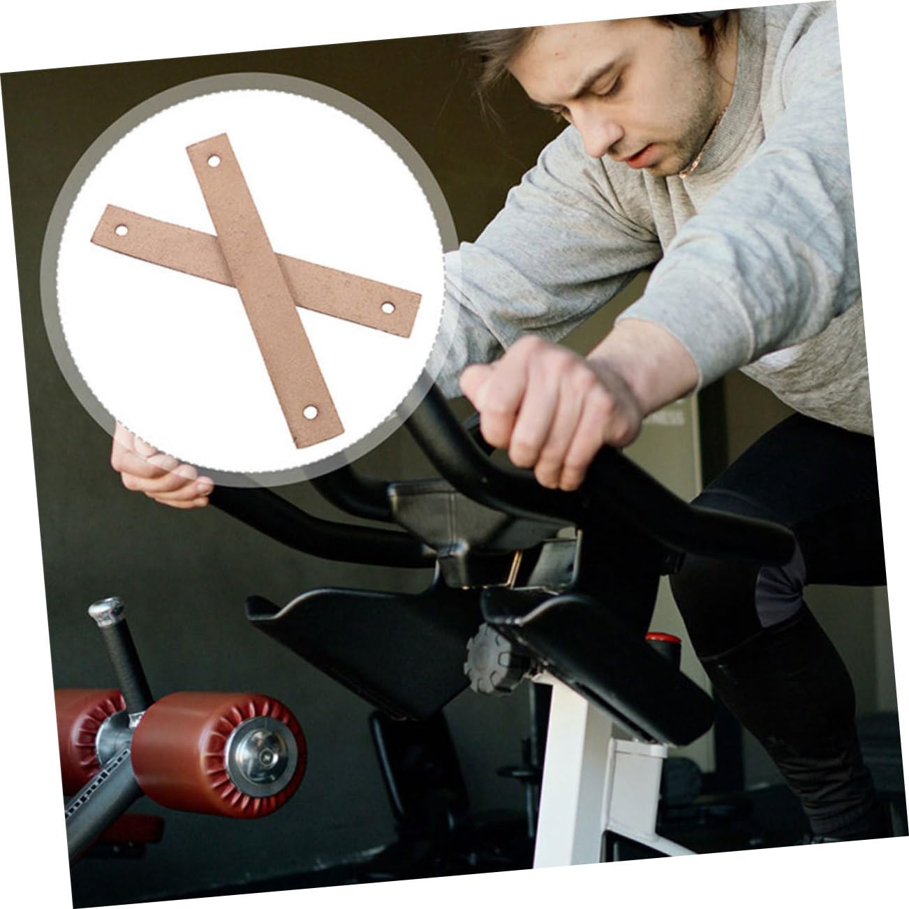 Cabilock Pastiglie per Freni per Bici da Fitness da Materiale Resistente E Antiscivolo Facile Installazione E Mute Accessori per Biciclette da Palestra