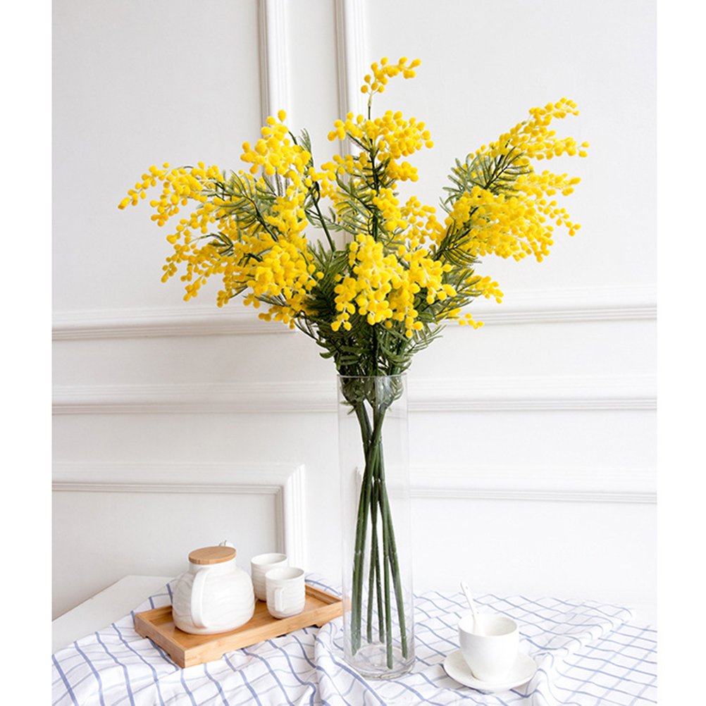 Amazon Com Hobull 4pcs Mimosa Artificial Silk Flowers Fake Plants Branches Spray Acacia Bouquet Home Wedding Fall Decoration Home Kitchen Amazon Com Hobull 4pcs Mimosa Artificial Silk Flowers Fake Plants Branches Spray Acacia Bouquet Home Wedding Fall Decoration Home Kitchen