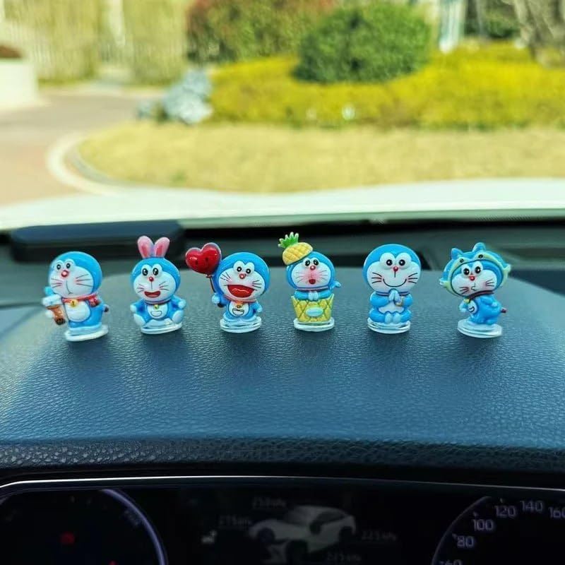 YEPZY 3D Resin Decor Set (6 Pieces) – Cute Doraemon Cartoon Desk Toys for Kids & Adults – Car Dashboard Accessories – Anime Collectible Figurines for Home & Office Decoration-image-22