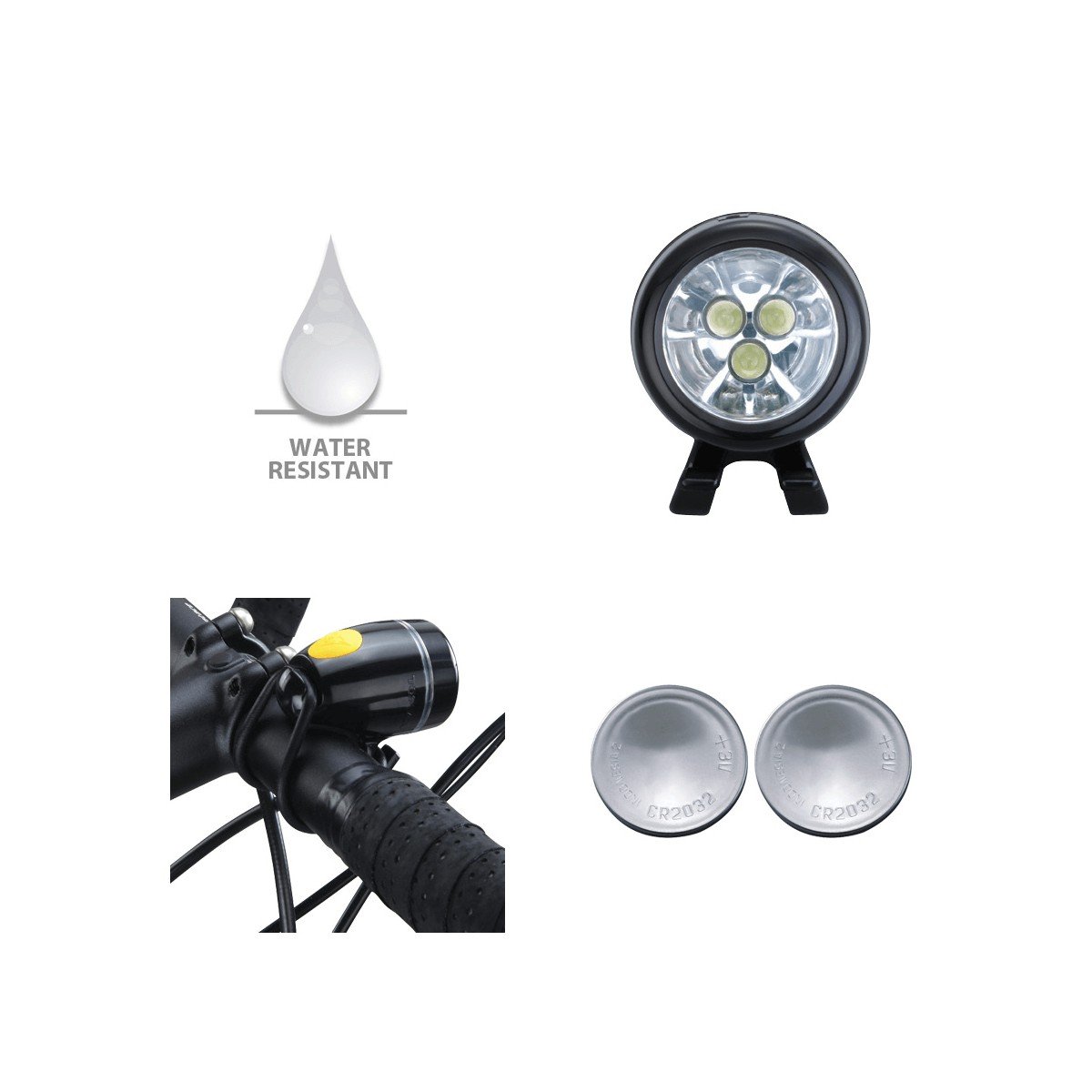 Éclairage Vélo Avant TOPEAK TMS036B Lite II Noir Et Blanc - Neuf