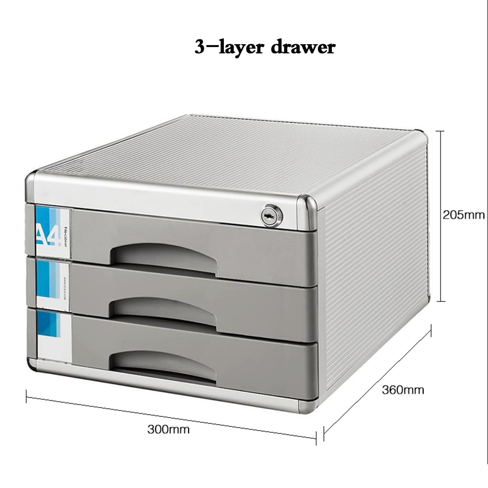 Schedario per scrivania con serratura – Sto Ders a 3 strati per documenti A4 Documenti Forniture per ufficio – Ideale per casa, ufficio e scuola nizat