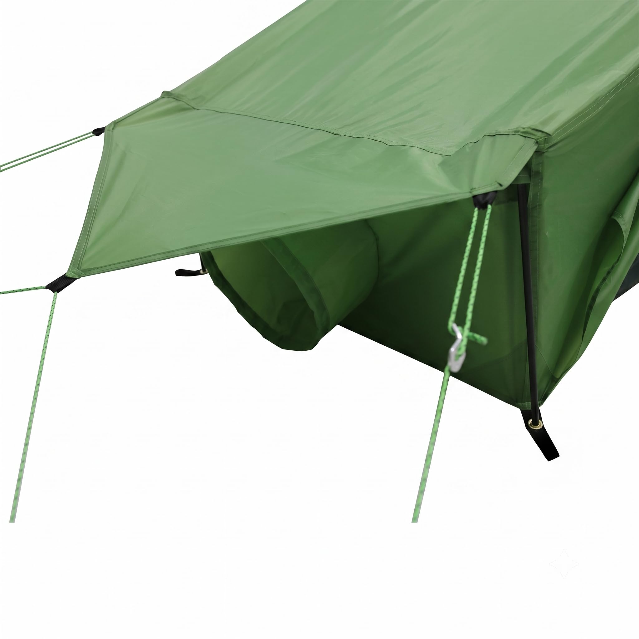 outdoorer Trek Solo Einmannzelt - 1,45kg leichtes Trekkingzelt, Schnellaufbau System, sehr kleines Packmaß, geräumiges 1-Personen-Leichtzelt für Trekking und Camping mit Apsis, Belüftung, grün.