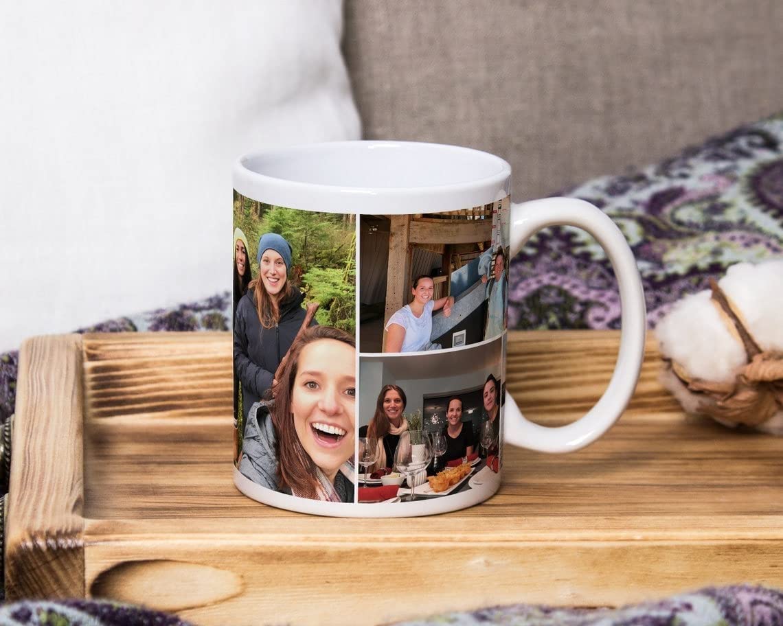 SONKHIYA CREATIONS Ceramic Personalized Coffee Mug with Photo, 325ml, Multicolour (Design-3)