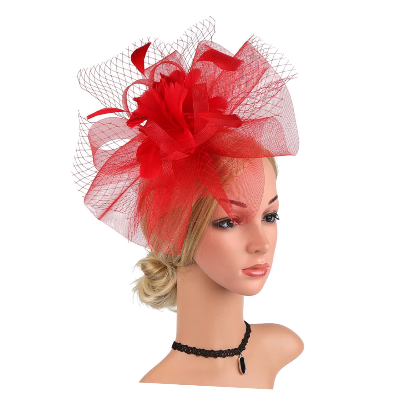 3pezzi Fascinators Rete per Donna con Clip e Cerchietto Cappello Elegante per Feste Matrimoni e Tea Party Leggero e Versatile