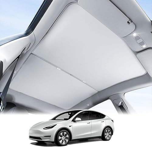 Parasol para techo de vidrio Tesla modelo Y, protección contra rayos UV, ventana superior, parasol de cristal de hielo, compatible con el modelo Y