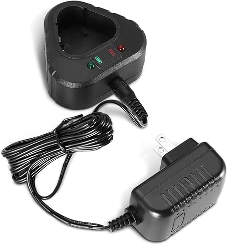 DNA MOTORING TOOLS-00179 - Cargador normal de batería de iones de litio de 12 V con indicador LED, color negro