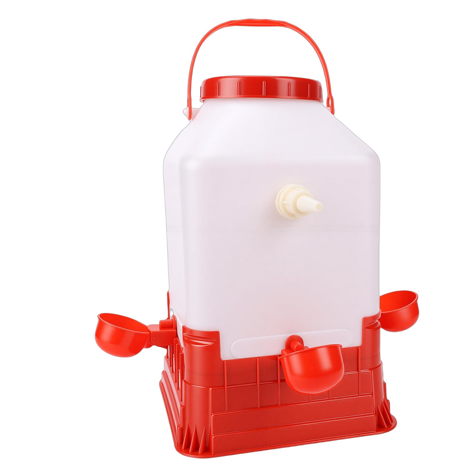 Bebedero Automático para Aves de Corral, Comedero de Agua para Pollos de Plástico de Gran Capacidad de 10L con 4 Tazones, para Beber y Alimentar Aves de Corral