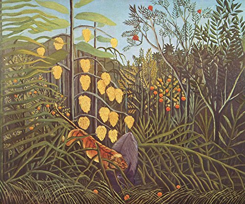 Cuadro de Henri Rousseau Branches en formato pequeño con marco negro elegante 2