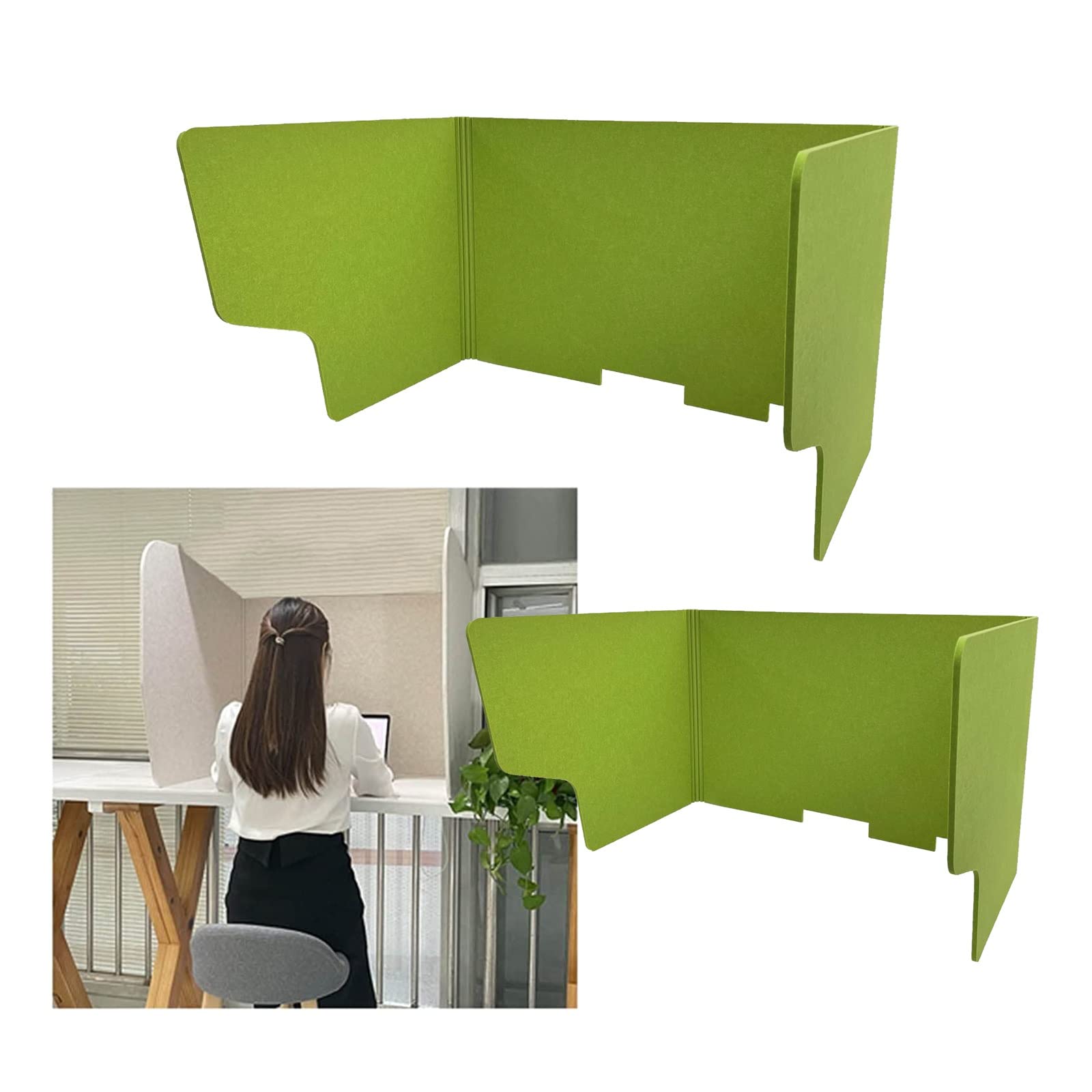 HJYCLFAZU Acoustic Desk Divider Soundproof Partition Panels 2Pack Collapsible & Portable Ideal for Office School Classroom Customizable Privacy Screens