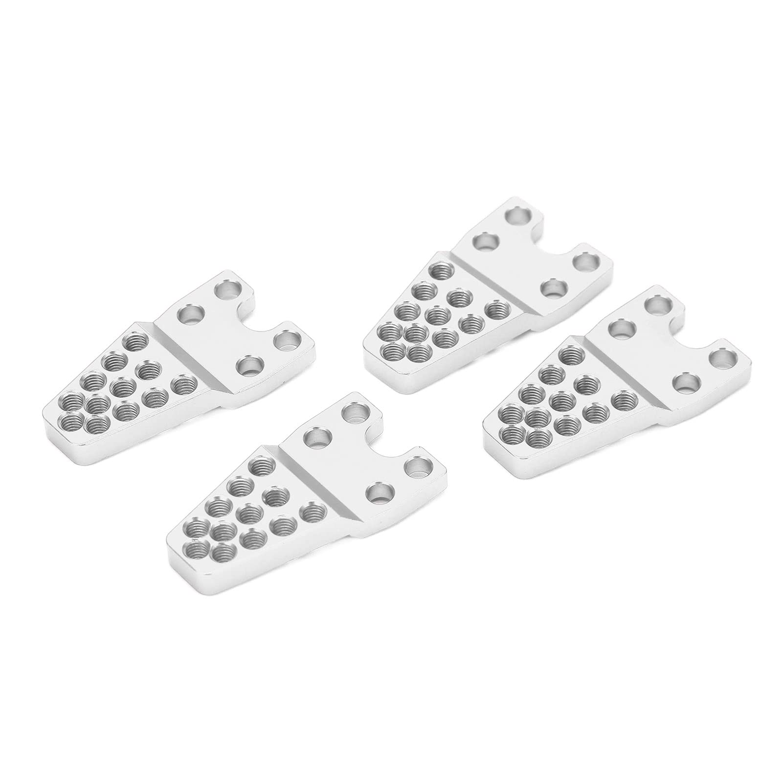 4 Soportes RC, Soportes amortiguadores para Coches RC, aleaci¨®n de Aluminio Duradera, Accesorios de Montaje de Repuesto estables para Coches de Escalada de simulaci¨®n 1:10 1:8 (Plateado)