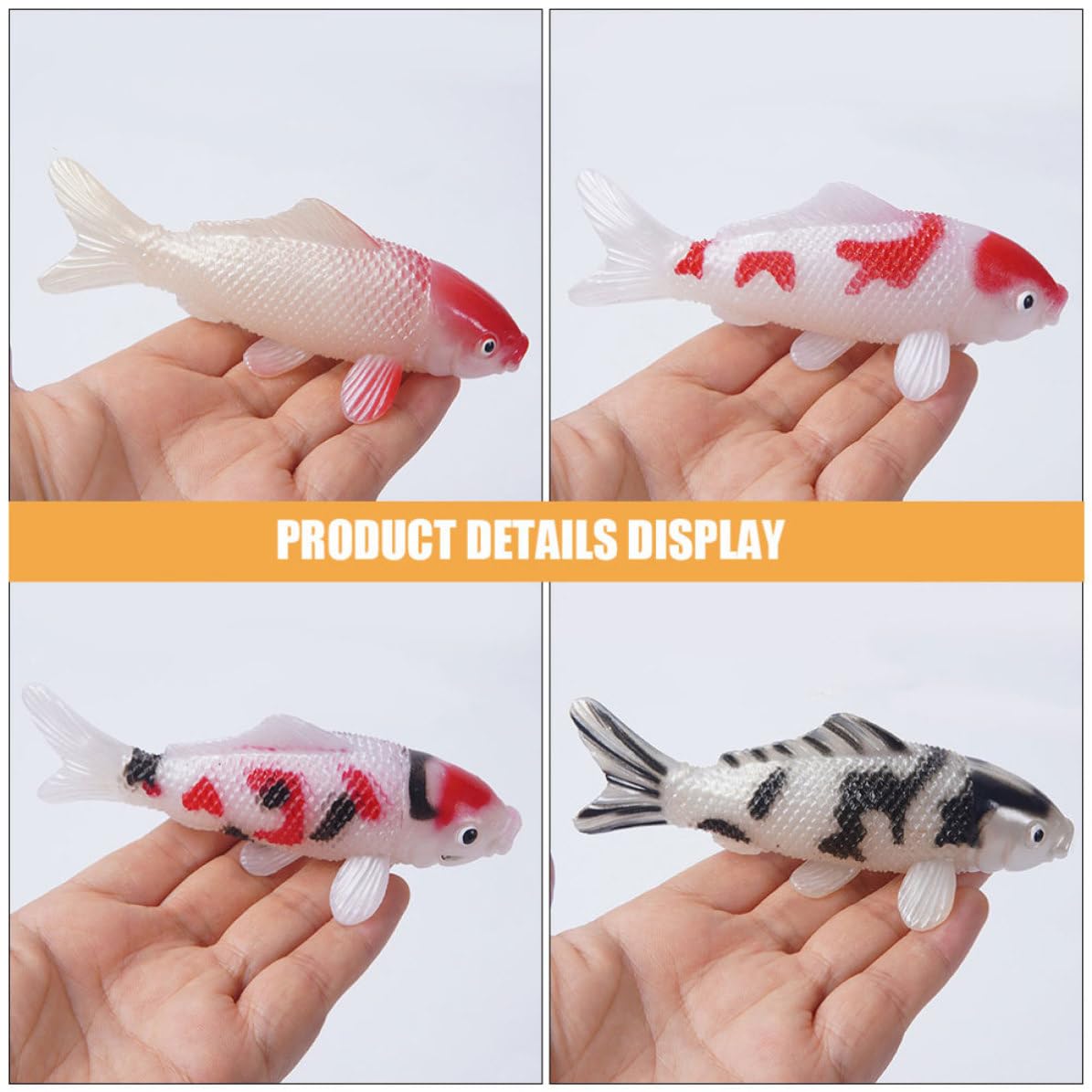 Operitacx 24 Stück Realistische Künstliche Koi Fischfigur aus PVC für
