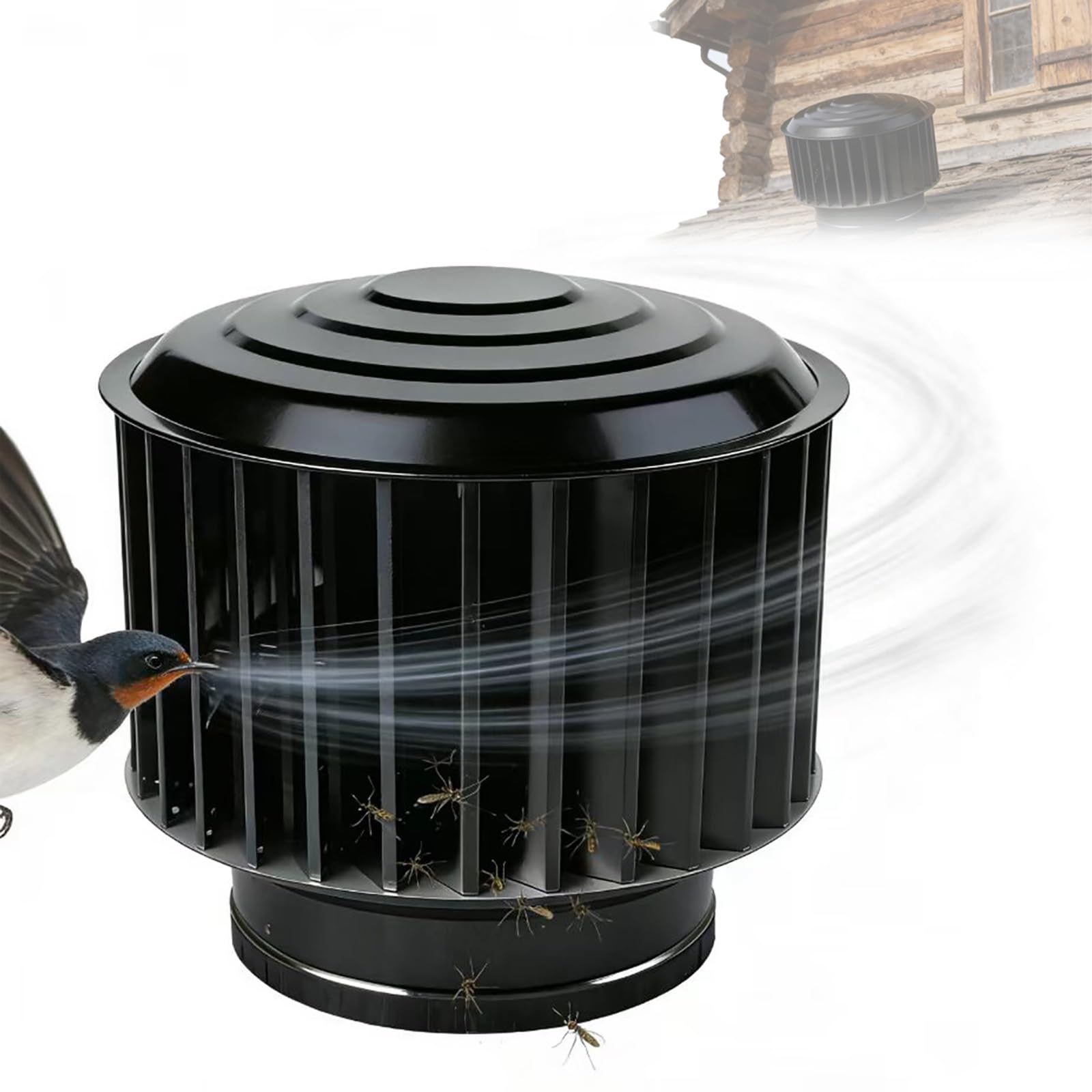 Ventilador de techo automático de acero inoxidable con extractor eólico para contenedores