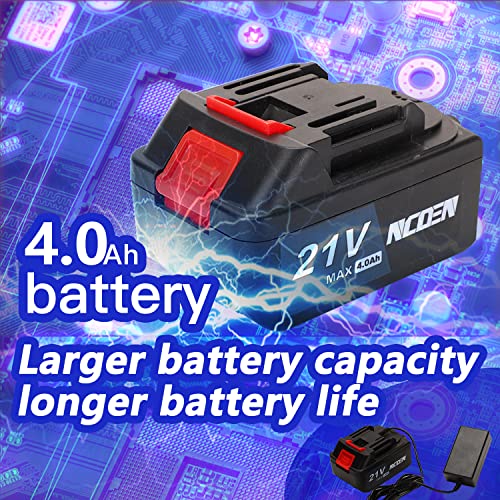 Ncoen Impact Gun 600N.m Cordless Impact Wrench 1/2 Cordless With 2X 4.0 Batteries Impact Wrench Max Torque 442 Ft-Lbs, 4 Sockets And Portable Carrying Tool Case For Home Garden #TOP3