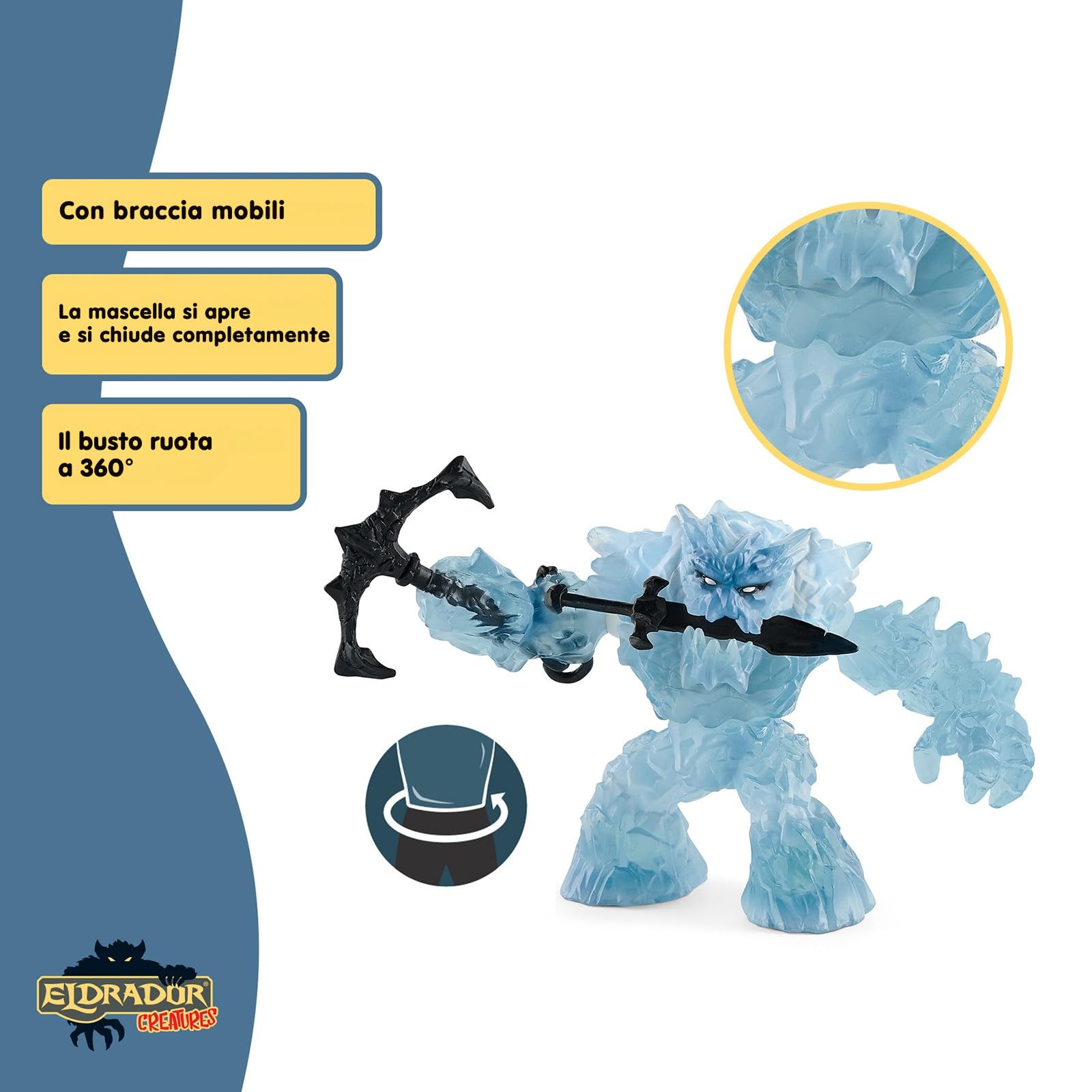 SCHLEICH 70146 Gigante di ghiaccio, da 7 anni, ELDRADOR CREATURES - Figura, 24 x 9 x 14 cm