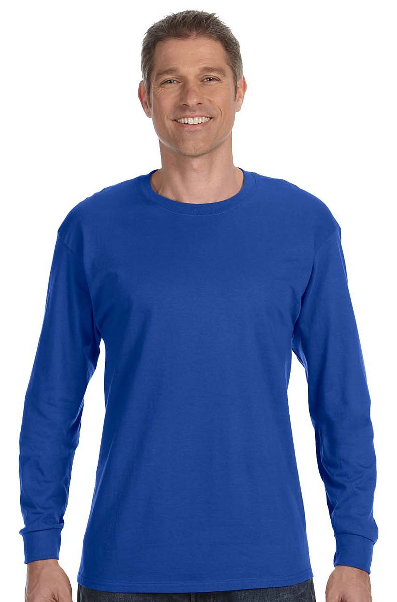 Essentials Men's Long Sleeve T-Shirt Pack, Men's Long Sleeve Tees, Crewneck Cotton T-Shirts, 4-Pack