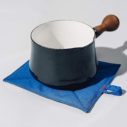 Miniatura 2 de Caldo Soportes de lona para ollas de cocina, almohadillas térmicas aisladas de lona 100% algodón para horno, resistentes al calor, paquete de 2, 7 x