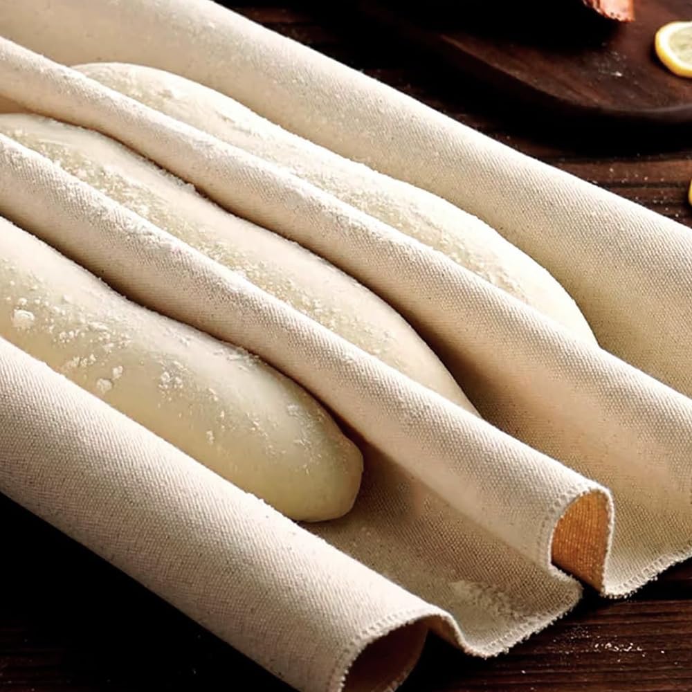 Set 3 Panni Per Lievitazione Pane In Cotone Naturale | 48x36cm, 75x45cm, 150x60cm - Per Panettieri E Casa - Foto 11