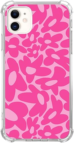 Lemifelgby Y2k - Funda protectora para iPhone 12 y 12 Pro, diseño de margaritas estéticas, diseño de flores, color rosa
