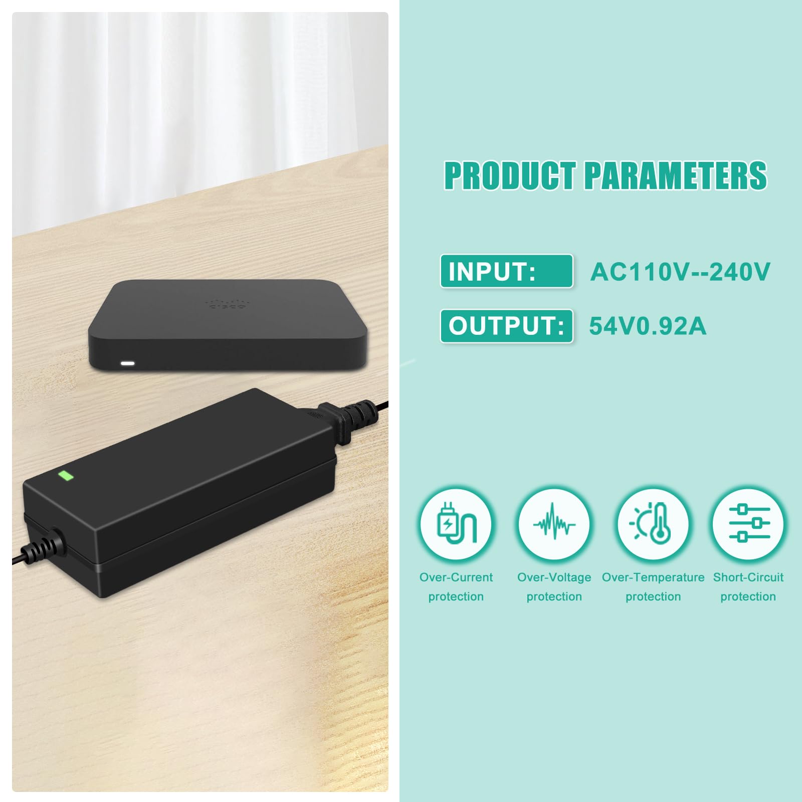 Amazon.com : 54V Power Supply 54Vdc Power Adapter for use with